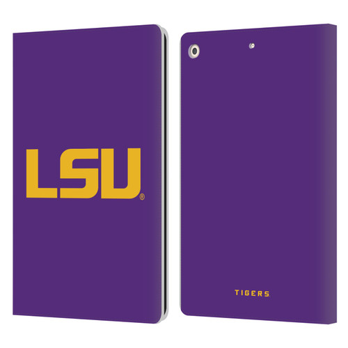 Louisiana State University LSU Louisiana State University Plain Leather Book Wallet Case Cover For Apple iPad 10.2 2019/2020/2021