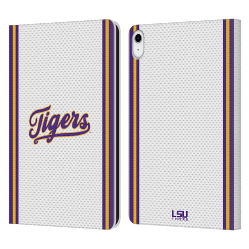 Louisiana State University LSU Louisiana State University Football Jersey Leather Book Wallet Case Cover For Apple iPad 10.9 (2022)