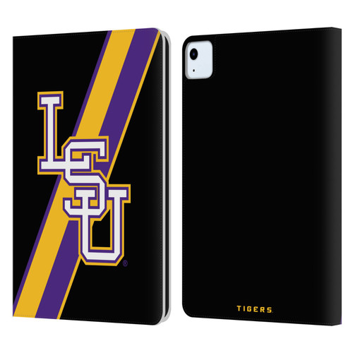 Louisiana State University LSU Louisiana State University Stripes Leather Book Wallet Case Cover For Apple iPad Air 2020 / 2022