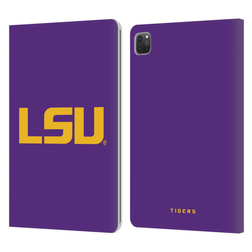 Louisiana State University LSU Louisiana State University Plain Leather Book Wallet Case Cover For Apple iPad Pro 11 2020 / 2021 / 2022