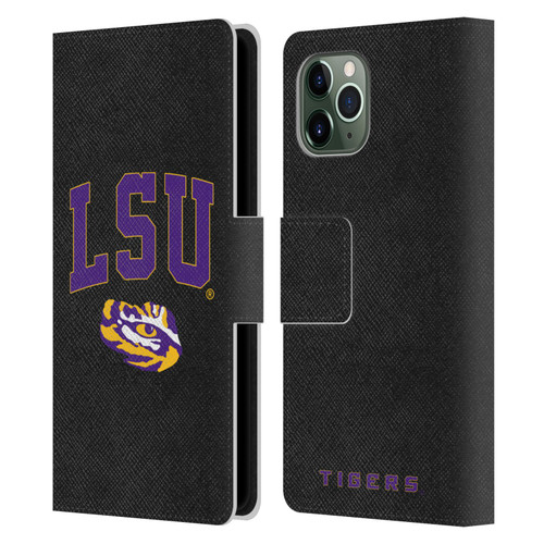 Louisiana State University LSU Louisiana State University Campus Logotype Leather Book Wallet Case Cover For Apple iPhone 11 Pro