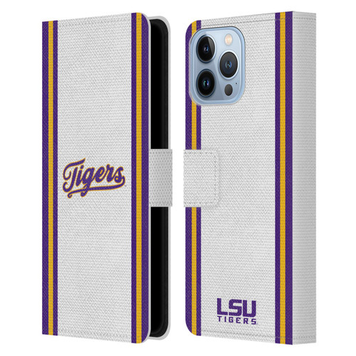 Louisiana State University LSU Louisiana State University Football Jersey Leather Book Wallet Case Cover For Apple iPhone 13 Pro Max