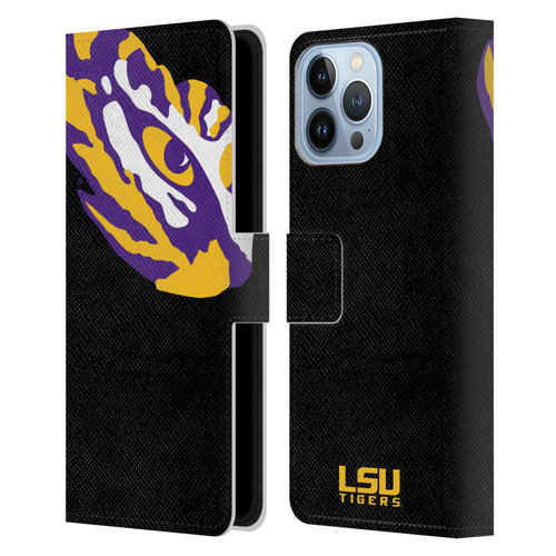 Louisiana State University LSU Louisiana State University Oversized Icon Leather Book Wallet Case Cover For Apple iPhone 13 Pro Max