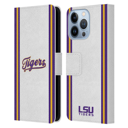 Louisiana State University LSU Louisiana State University Football Jersey Leather Book Wallet Case Cover For Apple iPhone 13 Pro