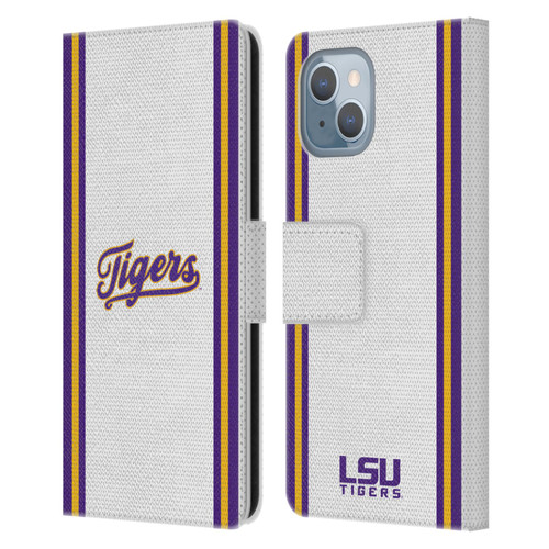 Louisiana State University LSU Louisiana State University Football Jersey Leather Book Wallet Case Cover For Apple iPhone 14