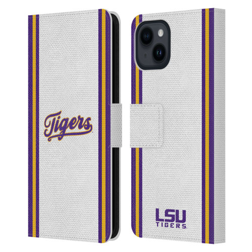 Louisiana State University LSU Louisiana State University Football Jersey Leather Book Wallet Case Cover For Apple iPhone 15