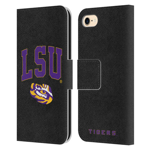 Louisiana State University LSU Louisiana State University Campus Logotype Leather Book Wallet Case Cover For Apple iPhone 7 / 8 / SE 2020 & 2022
