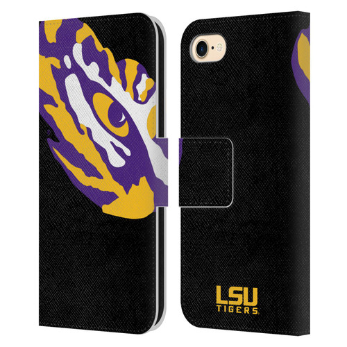 Louisiana State University LSU Louisiana State University Oversized Icon Leather Book Wallet Case Cover For Apple iPhone 7 / 8 / SE 2020 & 2022