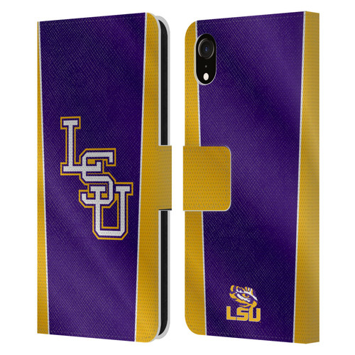 Louisiana State University LSU Louisiana State University Banner Leather Book Wallet Case Cover For Apple iPhone XR