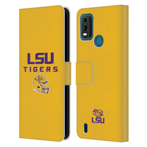 Louisiana State University LSU Louisiana State University Helmet Logotype Leather Book Wallet Case Cover For Nokia G11 Plus