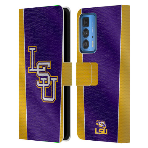 Louisiana State University LSU Louisiana State University Banner Leather Book Wallet Case Cover For Motorola Edge (2022)