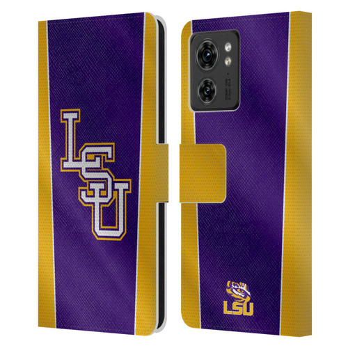 Louisiana State University LSU Louisiana State University Banner Leather Book Wallet Case Cover For Motorola Moto Edge 40