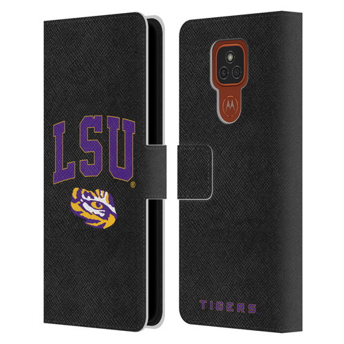 Louisiana State University LSU Louisiana State University Campus Logotype Leather Book Wallet Case Cover For Motorola Moto E7 Plus