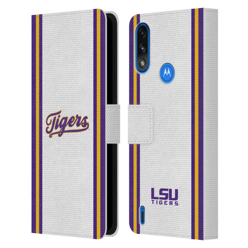 Louisiana State University LSU Louisiana State University Football Jersey Leather Book Wallet Case Cover For Motorola Moto E7 Power / Moto E7i Power