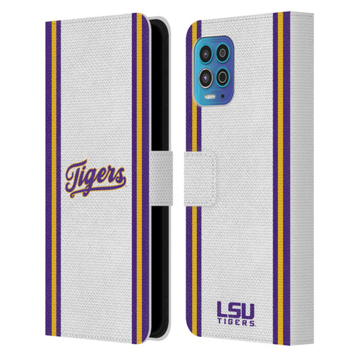 Louisiana State University LSU Louisiana State University Football Jersey Leather Book Wallet Case Cover For Motorola Moto G100