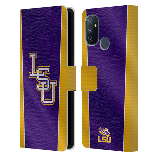 Louisiana State University LSU Louisiana State University Banner Leather Book Wallet Case Cover For OnePlus Nord N100