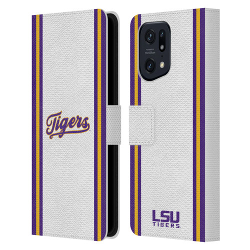 Louisiana State University LSU Louisiana State University Football Jersey Leather Book Wallet Case Cover For OPPO Find X5 Pro