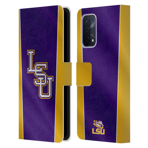 Louisiana State University LSU Louisiana State University Banner Leather Book Wallet Case Cover For OPPO A54 5G