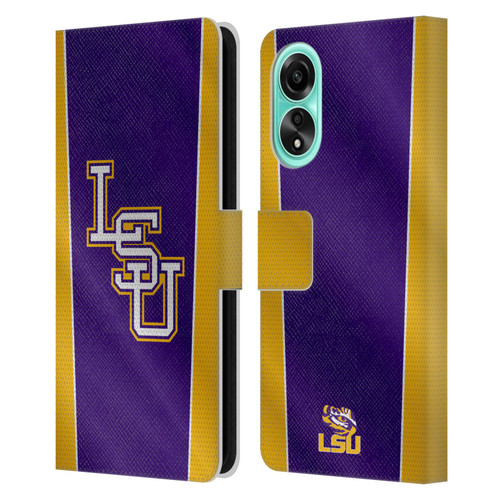 Louisiana State University LSU Louisiana State University Banner Leather Book Wallet Case Cover For OPPO A78 5G