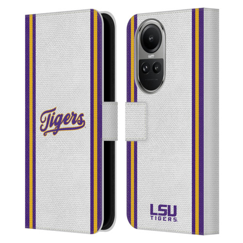 Louisiana State University LSU Louisiana State University Football Jersey Leather Book Wallet Case Cover For OPPO Reno10 5G / Reno10 Pro 5G