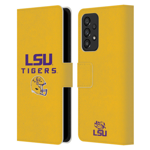 Louisiana State University LSU Louisiana State University Helmet Logotype Leather Book Wallet Case Cover For Samsung Galaxy A33 5G (2022)