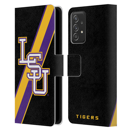 Louisiana State University LSU Louisiana State University Stripes Leather Book Wallet Case Cover For Samsung Galaxy A53 5G (2022)