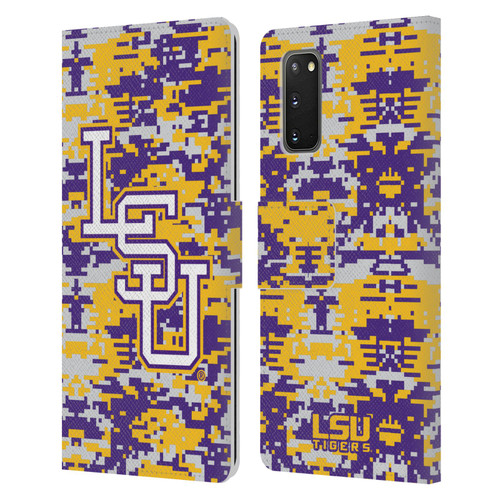 Louisiana State University LSU Louisiana State University Digital Camouflage Leather Book Wallet Case Cover For Samsung Galaxy S20 / S20 5G