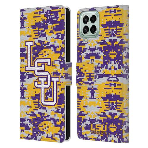 Louisiana State University LSU Louisiana State University Digital Camouflage Leather Book Wallet Case Cover For Samsung Galaxy M33 (2022)