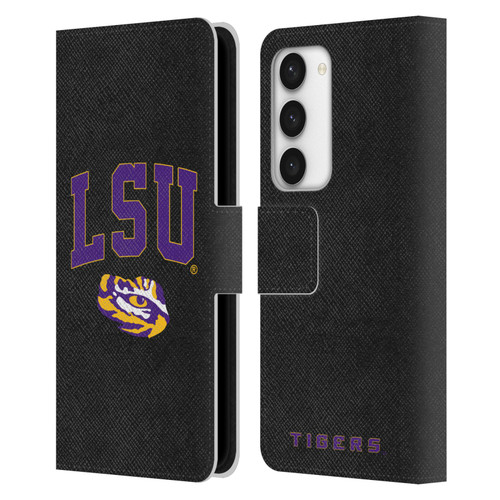 Louisiana State University LSU Louisiana State University Campus Logotype Leather Book Wallet Case Cover For Samsung Galaxy S23 5G