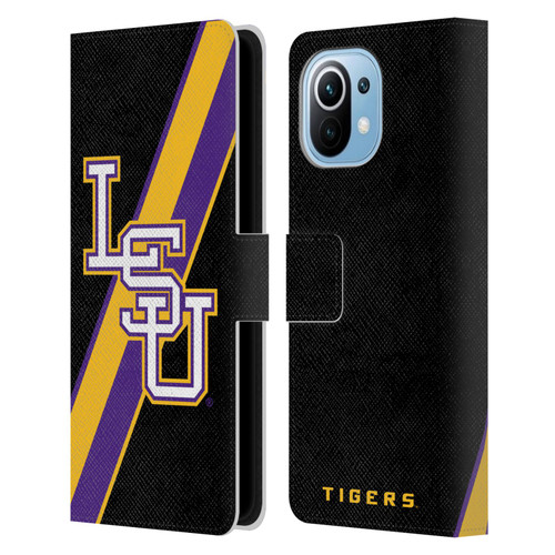 Louisiana State University LSU Louisiana State University Stripes Leather Book Wallet Case Cover For Xiaomi Mi 11