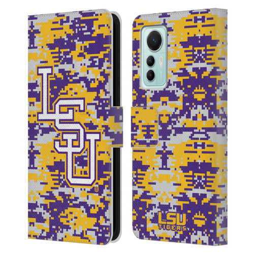 Louisiana State University LSU Louisiana State University Digital Camouflage Leather Book Wallet Case Cover For Xiaomi 12 Lite