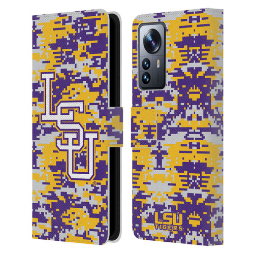 Louisiana State University LSU Louisiana State University Digital Camouflage Leather Book Wallet Case Cover For Xiaomi 12 Pro