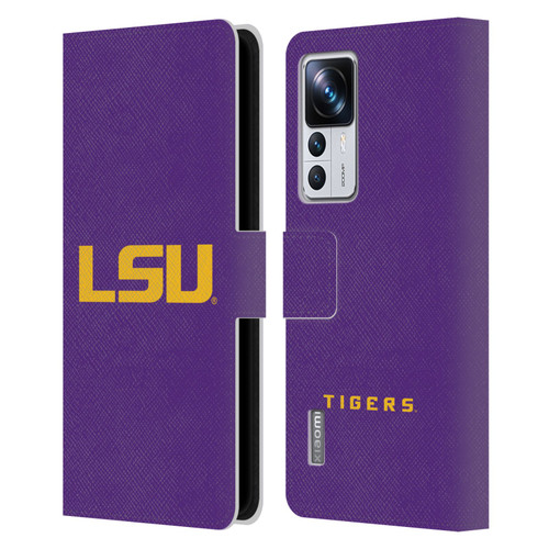 Louisiana State University LSU Louisiana State University Plain Leather Book Wallet Case Cover For Xiaomi 12T Pro