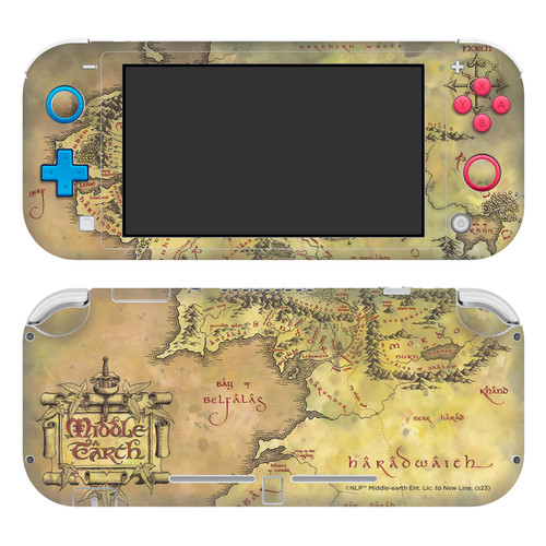 The Lord Of The Rings The Fellowship Of The Ring Graphic Art Map Of The Middle Earth Vinyl Sticker Skin Decal Cover for Nintendo Switch Lite
