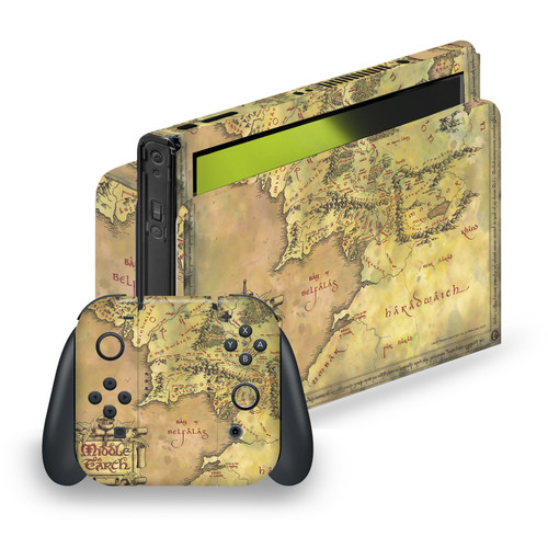 The Lord Of The Rings The Fellowship Of The Ring Graphic Art Map Of The Middle Earth Vinyl Sticker Skin Decal Cover for Nintendo Switch OLED