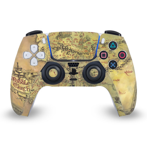 The Lord Of The Rings The Fellowship Of The Ring Graphic Art Map Of The Middle Earth Vinyl Sticker Skin Decal Cover for Sony PS5 Sony DualSense Controller