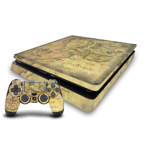 The Lord Of The Rings The Fellowship Of The Ring Graphic Art Map Of The Middle Earth Vinyl Sticker Skin Decal Cover for Sony PS4 Slim Console & Controller