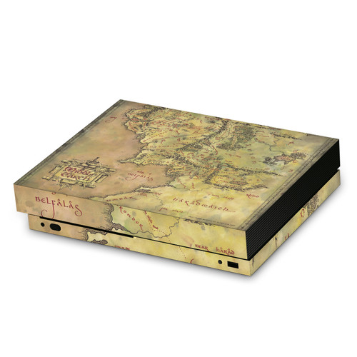 The Lord Of The Rings The Fellowship Of The Ring Graphic Art Map Of The Middle Earth Vinyl Sticker Skin Decal Cover for Microsoft Xbox One X Console