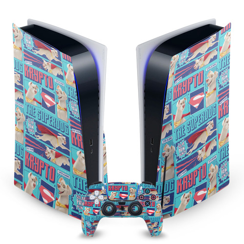 DC League Of Super Pets Graphics Krypto The Superdog Vinyl Sticker Skin Decal Cover for Sony PS5 Disc Edition Bundle