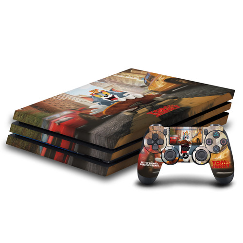 Tom And Jerry Movie (2021) Graphics Best Of Enemies Vinyl Sticker Skin Decal Cover for Sony PS4 Pro Bundle