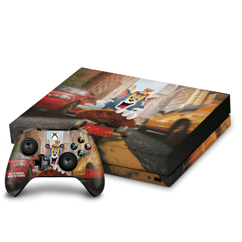 Tom And Jerry Movie (2021) Graphics Best Of Enemies Vinyl Sticker Skin Decal Cover for Microsoft Xbox One X Bundle