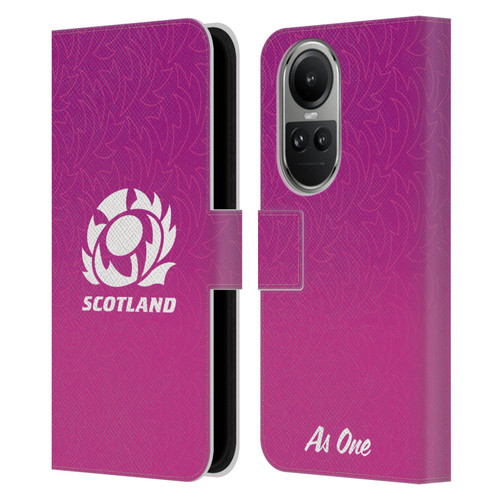 Scotland Rugby Graphics Gradient Pattern Leather Book Wallet Case Cover For OPPO Reno10 5G / Reno10 Pro 5G