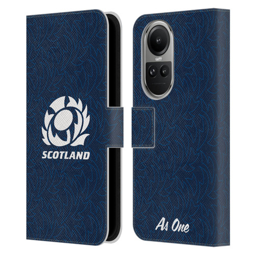 Scotland Rugby Graphics Pattern Leather Book Wallet Case Cover For OPPO Reno10 5G / Reno10 Pro 5G