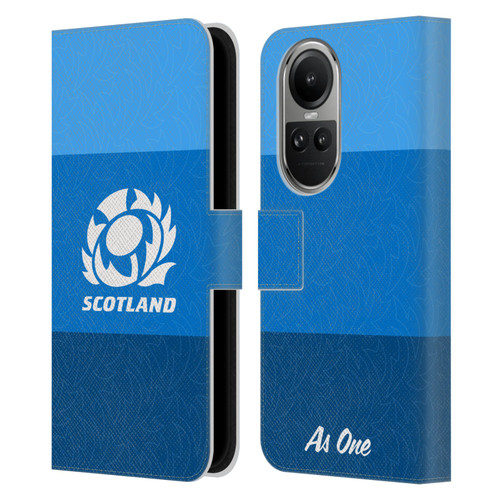 Scotland Rugby Graphics Stripes Pattern Leather Book Wallet Case Cover For OPPO Reno10 5G / Reno10 Pro 5G