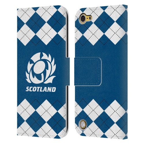 Scotland Rugby Logo 2 Argyle Leather Book Wallet Case Cover For Apple iPod Touch 5G 5th Gen