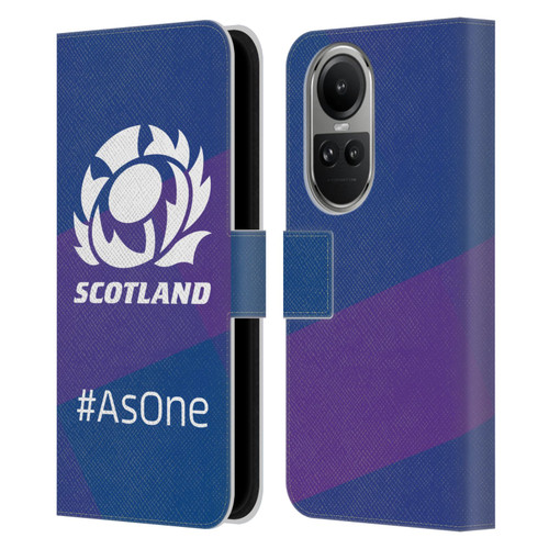 Scotland Rugby Logo 2 As One Leather Book Wallet Case Cover For OPPO Reno10 5G / Reno10 Pro 5G