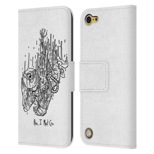 Matt Bailey Art Alas I Must Go Leather Book Wallet Case Cover For Apple iPod Touch 5G 5th Gen