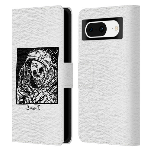 Matt Bailey Skull Burnout Leather Book Wallet Case Cover For Google Pixel 8