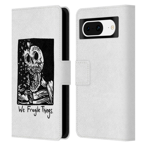 Matt Bailey Skull We Fragile Things Leather Book Wallet Case Cover For Google Pixel 8