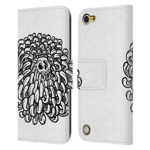 Matt Bailey Skull Flower Leather Book Wallet Case Cover For Apple iPod Touch 5G 5th Gen